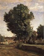 Corot Camille Entrance of Coubron china oil painting reproduction